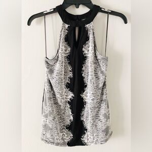 Cable & Gauge Lace Trim Tank Top
